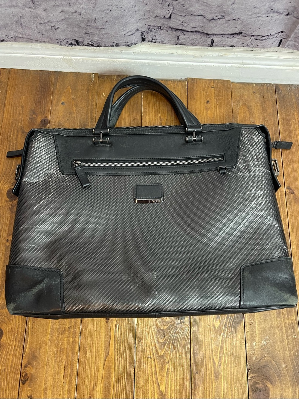 Tumi CFX Indianapolis Slim Briefcase rough condition